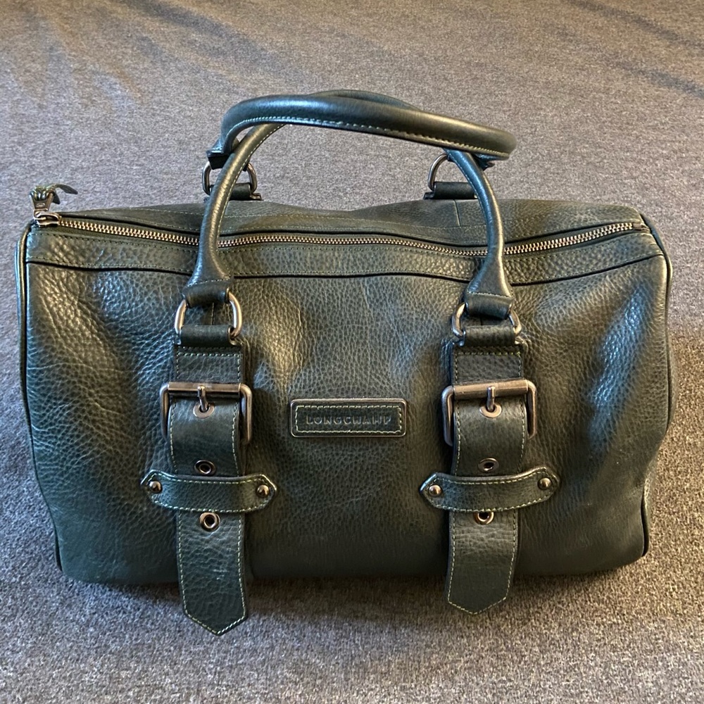 Longchamp green Gloucester bag. Kate Moss